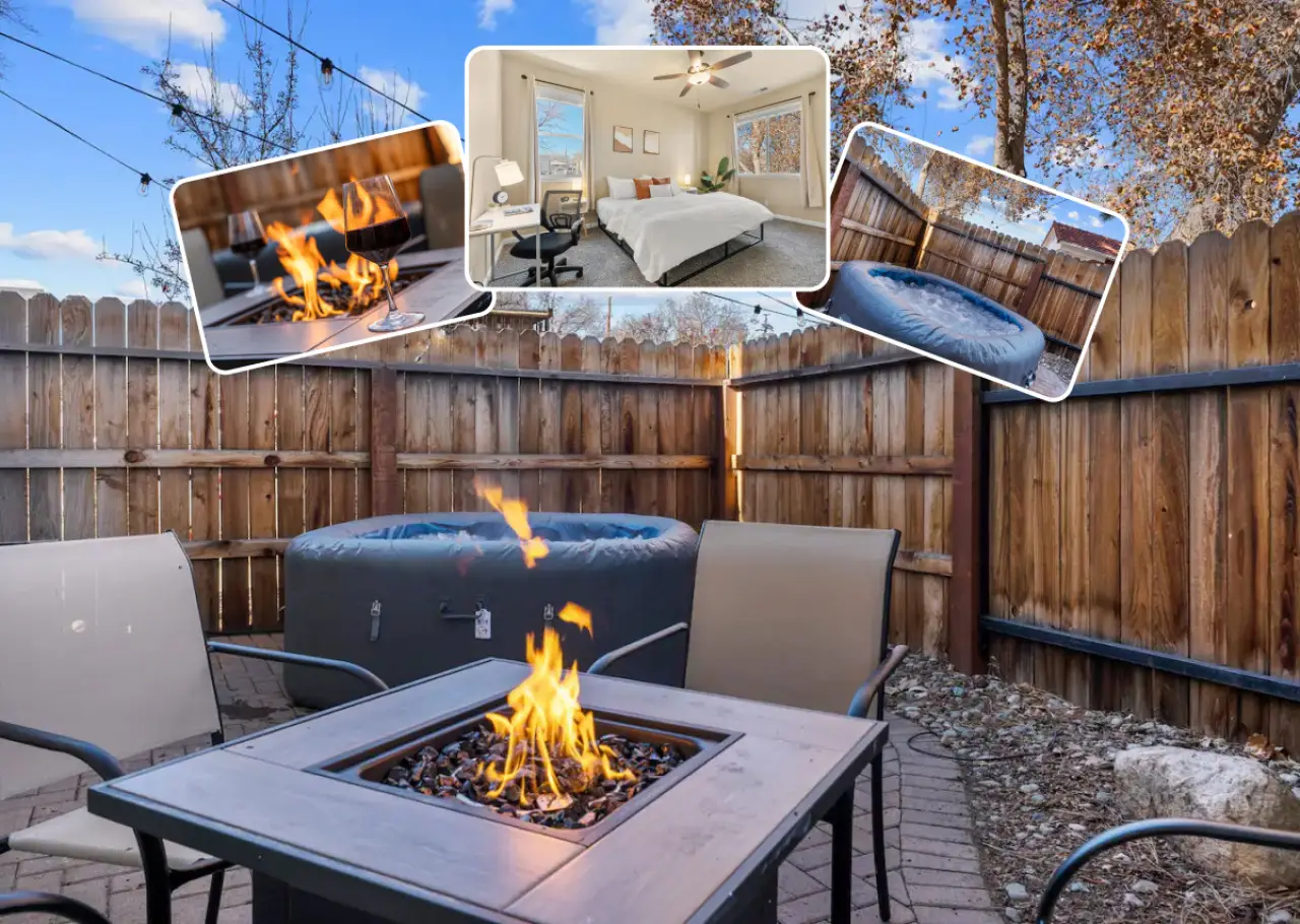 Image showcasing Hot Tub FirePit Patio Walk To MidTown Downtown - Tahoe Valley Properties